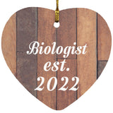 Biologist Established Est. 2022 - Heart Ornament E