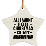 All I Want For Christmas Is My Arabian Mau - Star Ornament