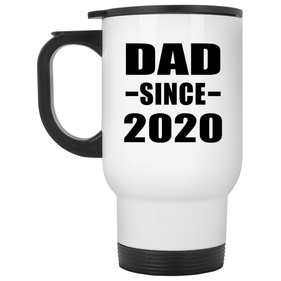 Dad Since 2020 - White Travel Mug
