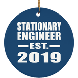 Stationary Engineer Established EST. 2019 - Circle Ornament
