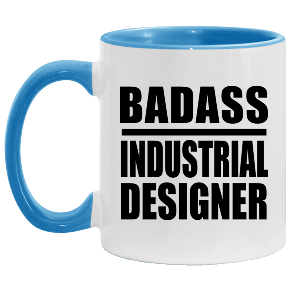 Badass Industrial Designer - 11oz Accent Mug Blue