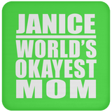 Janice World's Okayest Mom - Drink Coaster