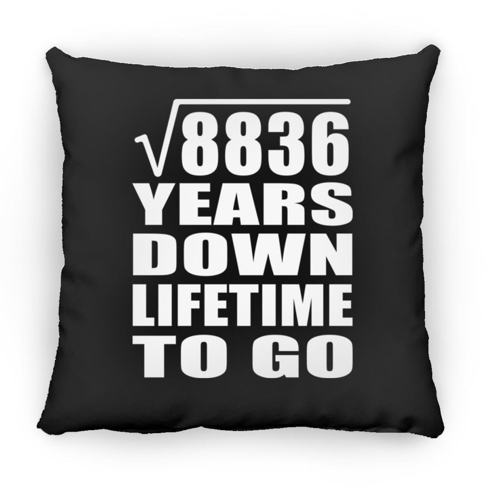 94th Anniversary Square Root of 8836 Years Lifetime To Go - Throw Pillow Black
