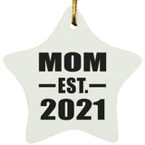 Mom Established EST. 2021 - Star Ornament