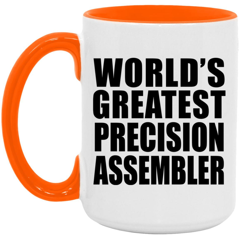World's Greatest Precision Assembler - 15oz Accent Mug Orange
