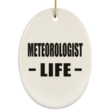 Meteorologist Life - Oval Ornament