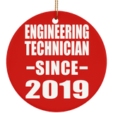 Engineering Technician Since 2019 - Circle Ornament