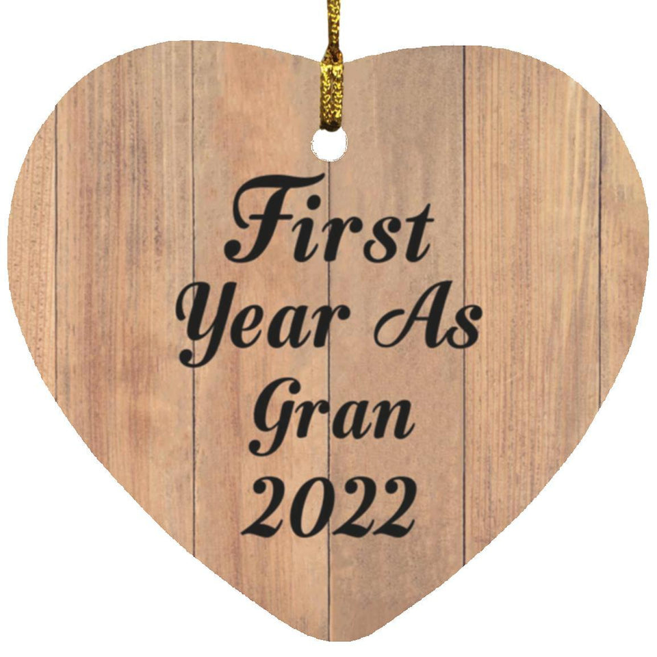 First Year As Gran 2022 - Heart Ornament C