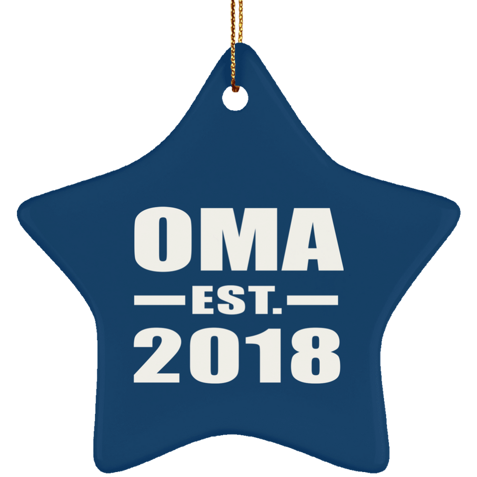 Oma Established EST. 2018 - Star Ornament