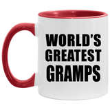 World's Greatest Gramps - 11oz Accent Mug Red