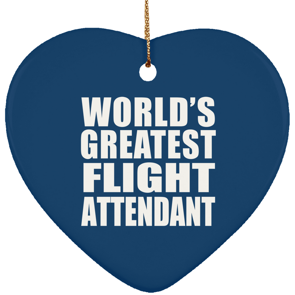 World's Greatest Flight Attendant - Heart Ornament