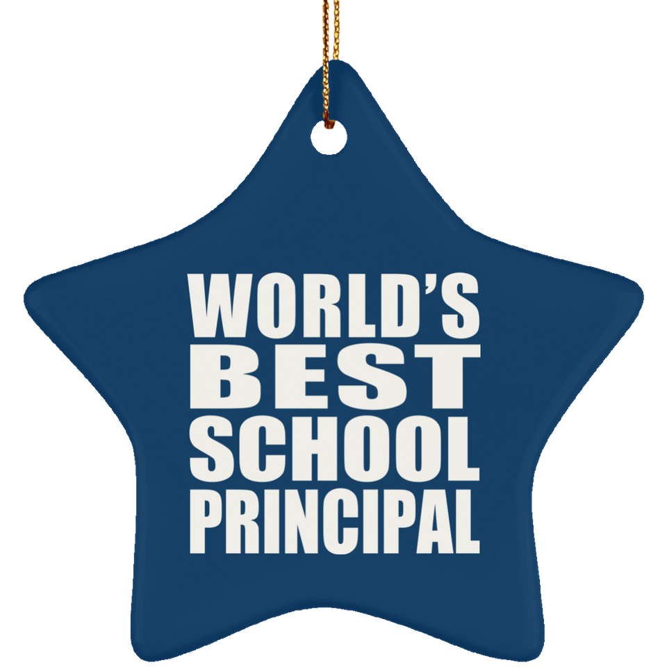 World's Best School Principal - Star Ornament