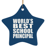 World's Best School Principal - Star Ornament