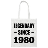 44th Birthday Legendary Since 1980 - Tote Bag White