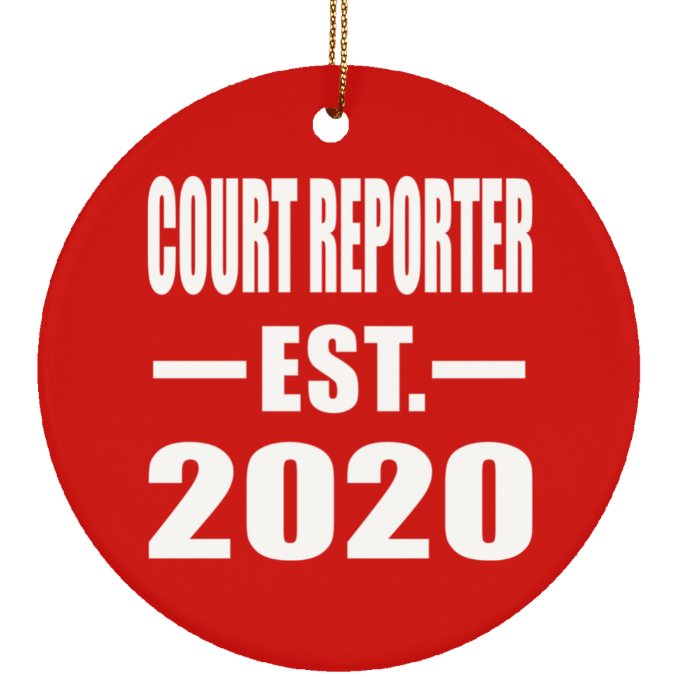 Court Reporter Established EST. 2020 - Circle Ornament