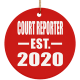 Court Reporter Established EST. 2020 - Circle Ornament