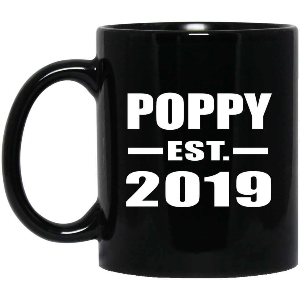 Poppy Established EST. 2019 - 11oz Coffee Mug Black