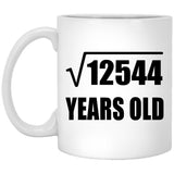 112th Birthday Square Root of 12544 Years Old - 11oz Coffee Mug