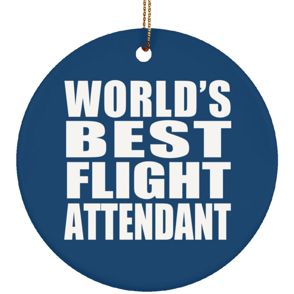 World's Best Flight Attendant - Circle Ornament
