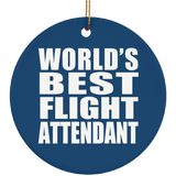 World's Best Flight Attendant - Circle Ornament