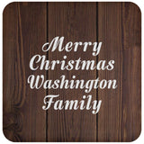 Merry Christmas Washington Family - Drink Coaster D