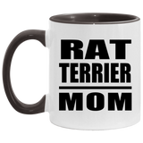 Rat Terrier Mom - 11oz Accent Mug Black