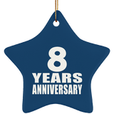 8th Anniversary 8 Years - Star Ornament