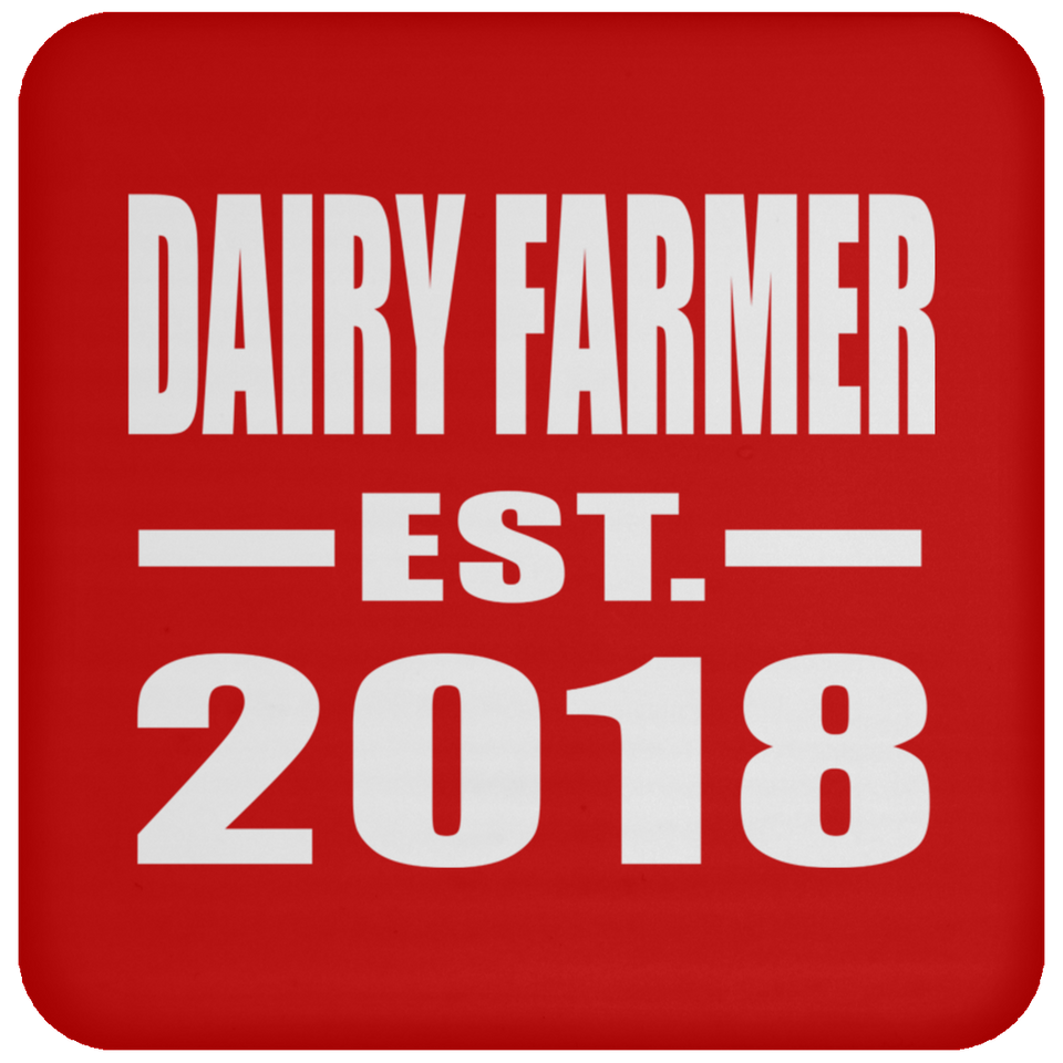 Dairy Farmer Established EST. 2018 - Drink Coaster