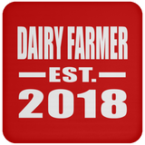 Dairy Farmer Established EST. 2018 - Drink Coaster