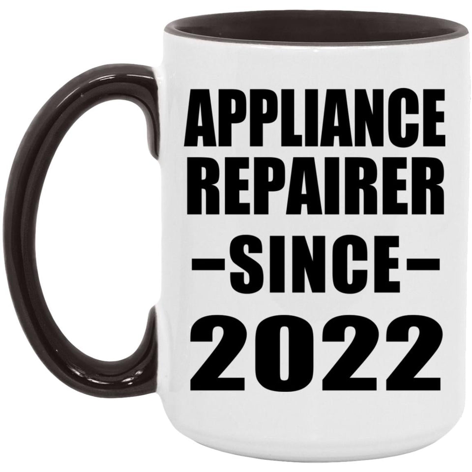 Appliance Repairer Since 2022 - 15oz Accent Mug Black