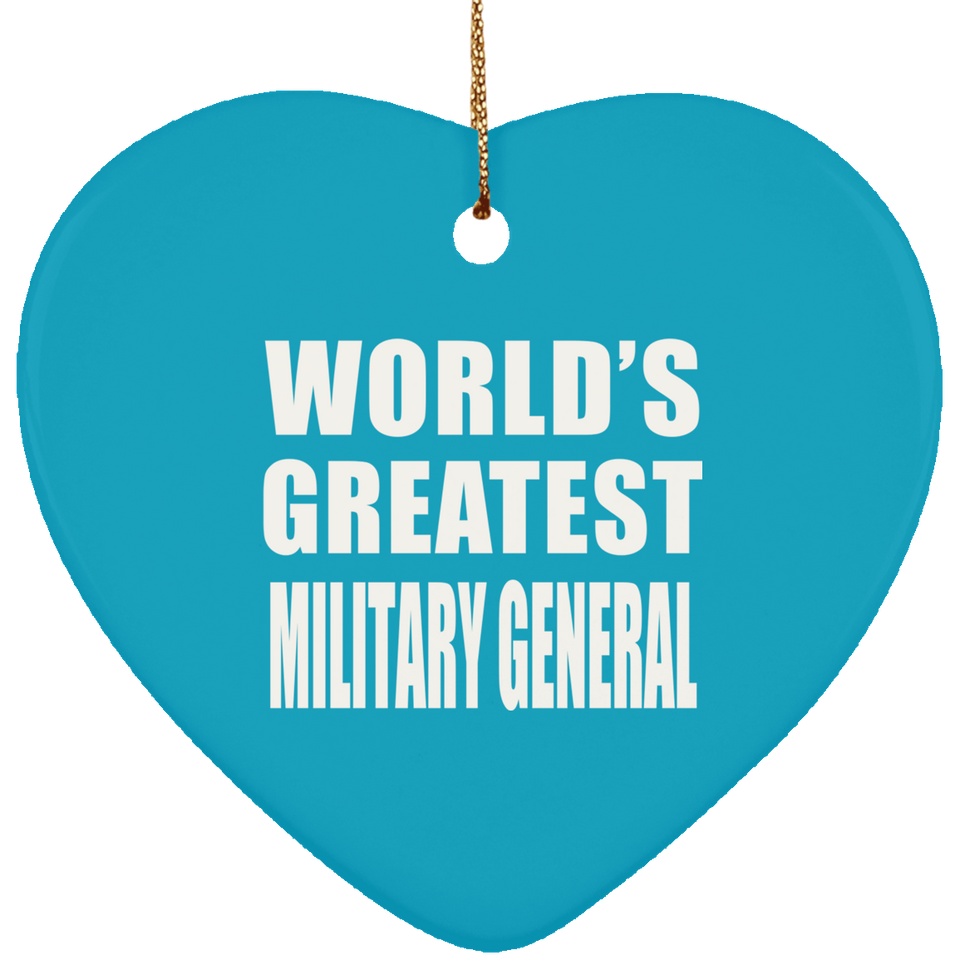 World's Greatest Military General - Heart Ornament