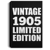 119th Birthday Vintage 1905 Limited Edition - Canvas Portrait