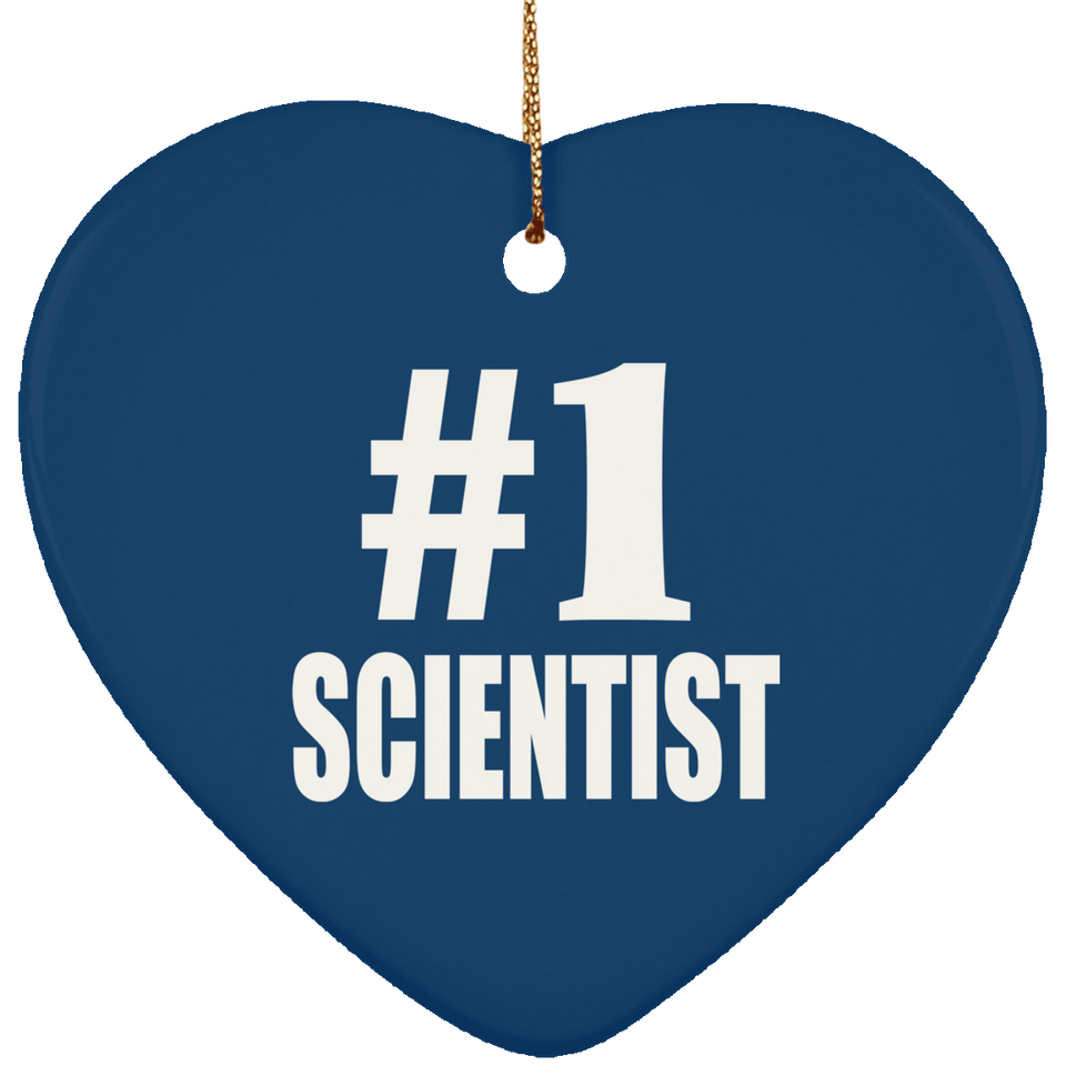 Number One #1 Scientist - Heart Ornament
