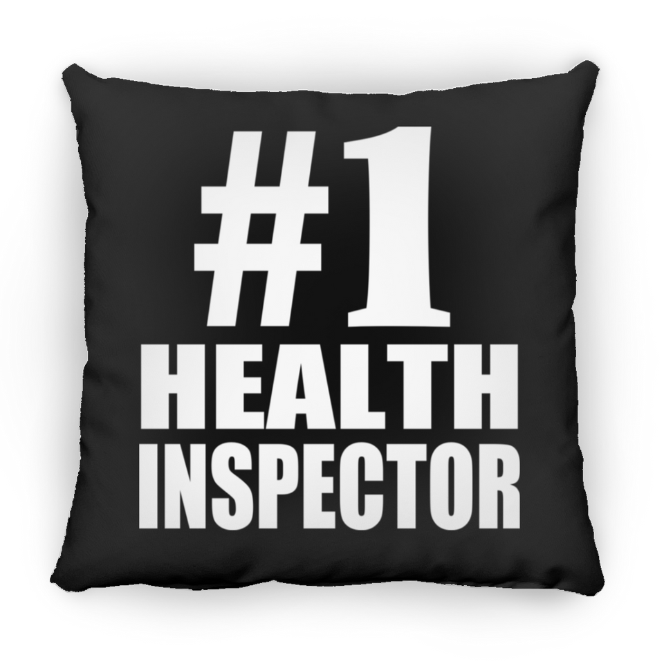 Number One #1 Health Inspector - Throw Pillow Black