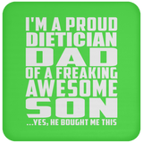 Proud Dietician Dad Of Awesome Son - Drink Coaster