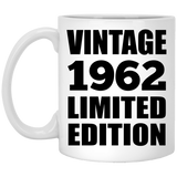 62nd Birthday Vintage 1962 Limited Edition - 11oz Coffee Mug