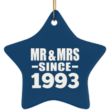 31st Anniversary Mr & Mrs Since 1993 - Star Ornament