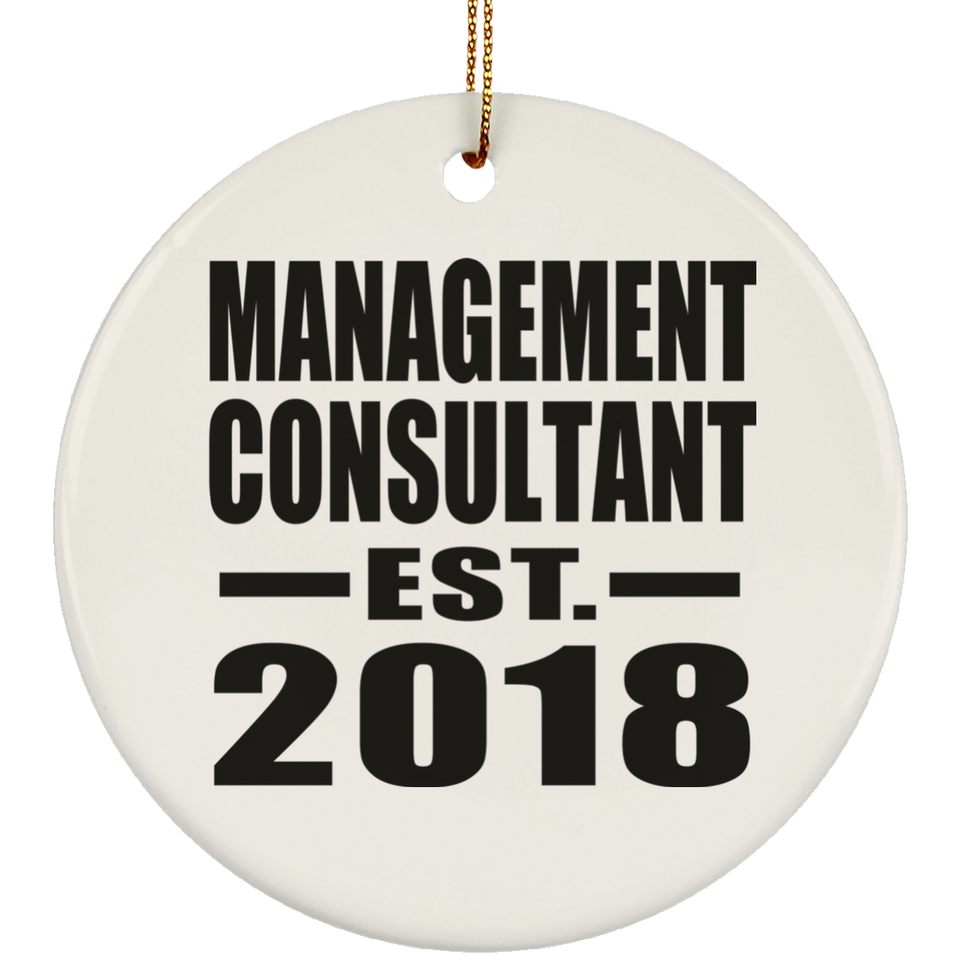 Management Consultant Established EST. 2018 - Circle Ornament