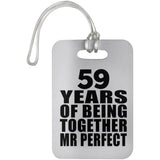 59th Anniversary 59 Years Of Being Mr Perfect - Luggage Bag Tag