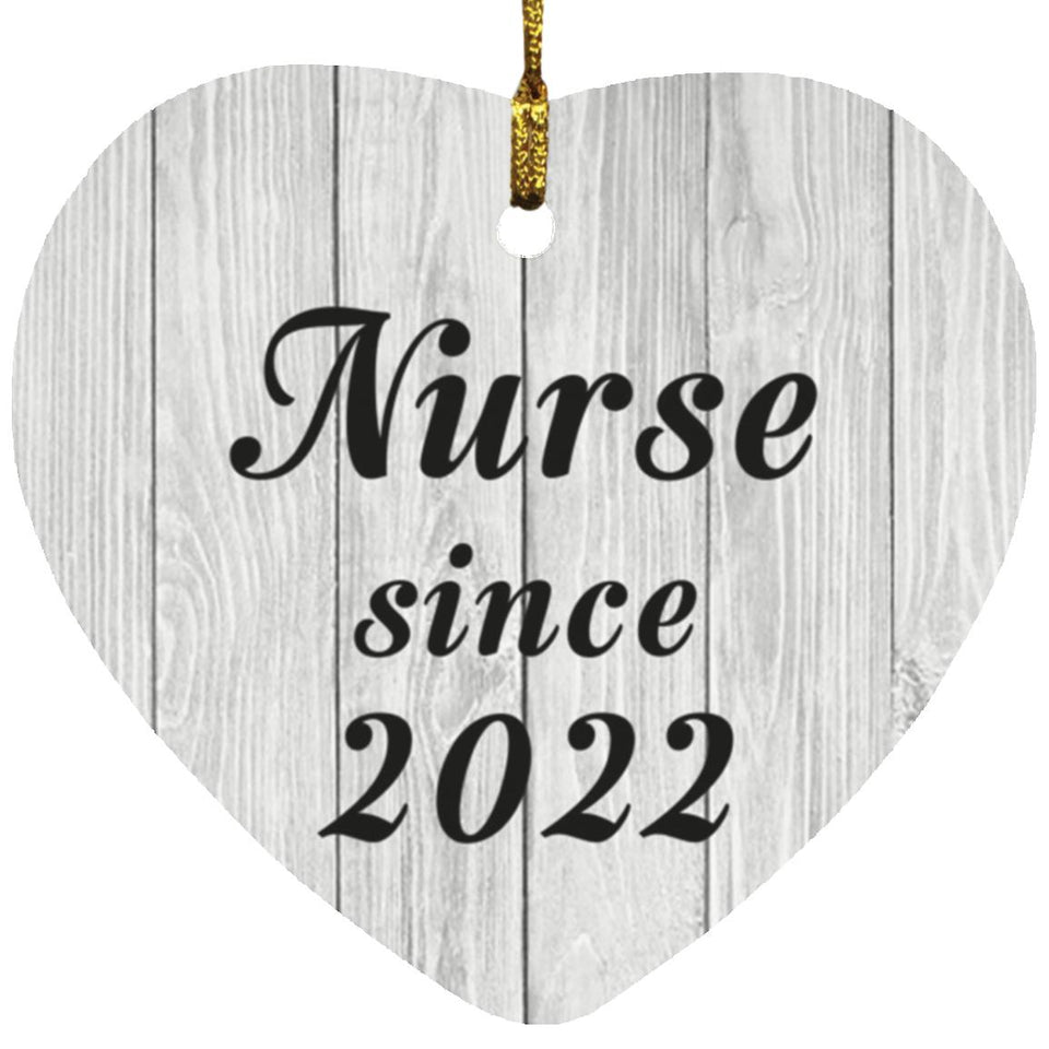 Nurse Since 2022 - Heart Ornament F