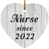 Nurse Since 2022 - Heart Ornament F