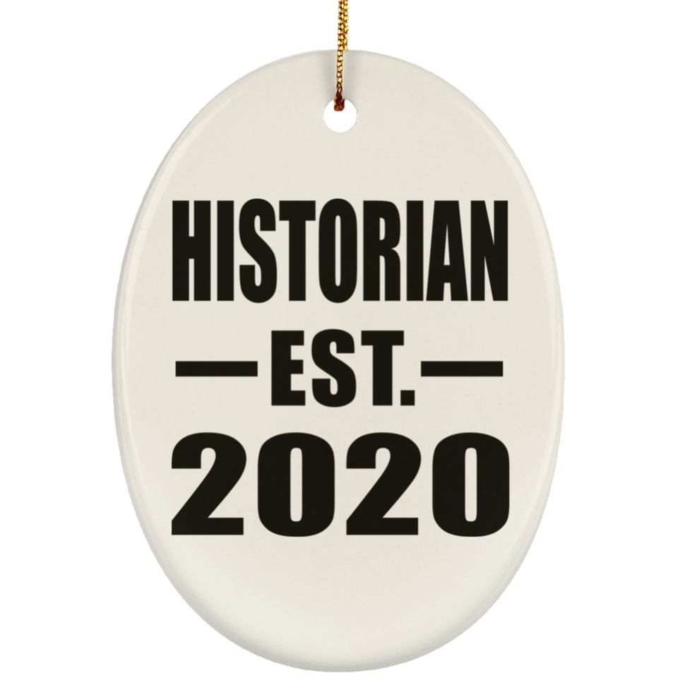 Historian Established EST. 2020 - Oval Ornament