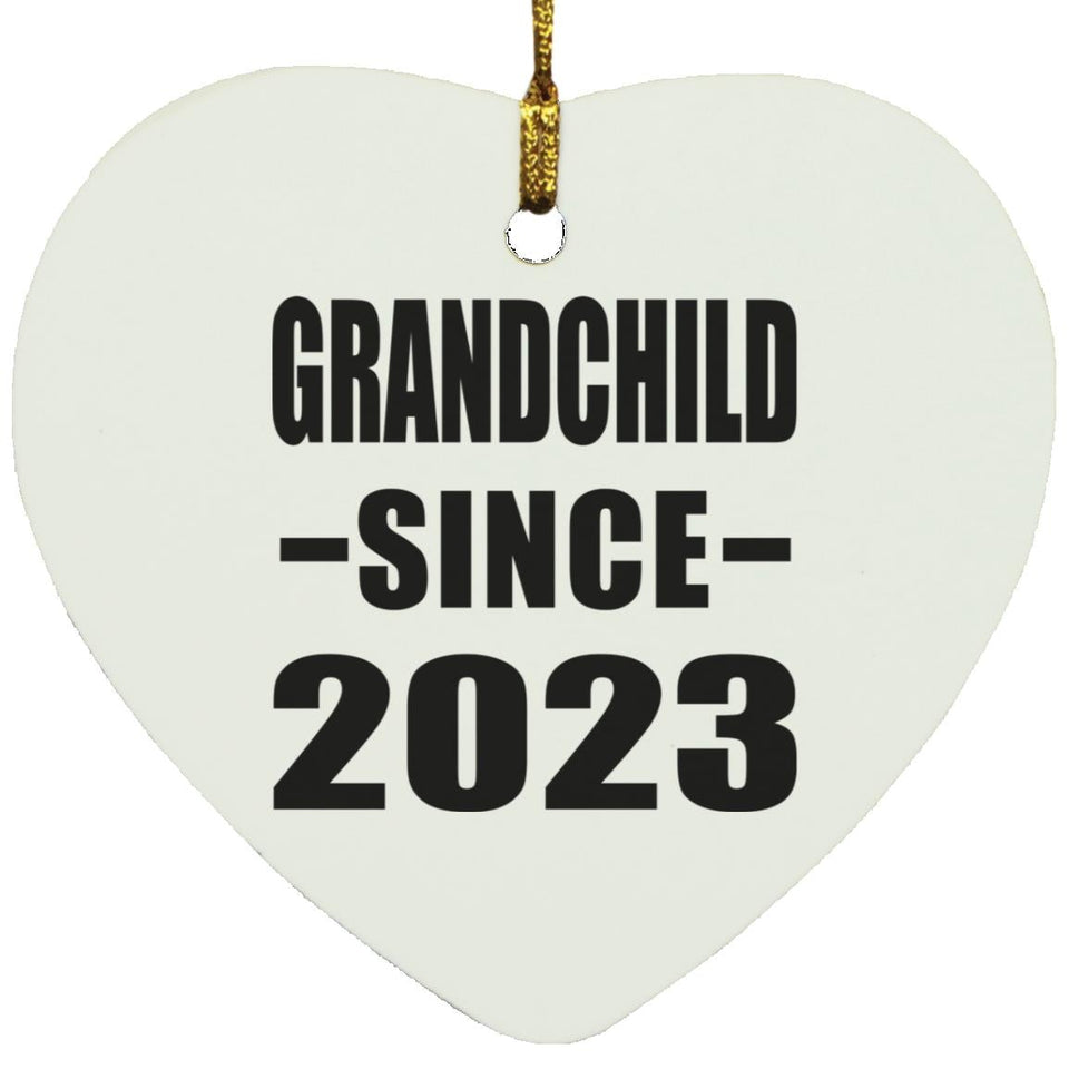 Grandchild Since 2023 - Heart Ornament