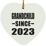 Grandchild Since 2023 - Heart Ornament