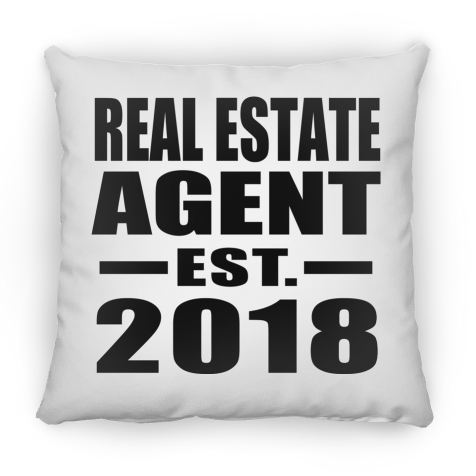 Real Estate Agent Established EST. 2018 - Throw Pillow