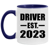 Driver Established Est. 2023 - 11oz Accent Mug Purple