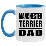 Manchester Terrier Dad - 11oz Accent Mug Blue
