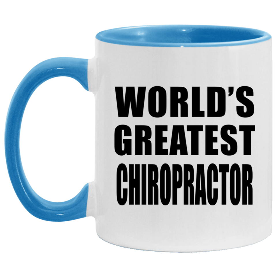 World's Greatest Chiropractor - 11oz Accent Mug Blue