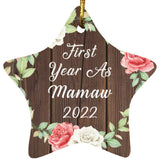 First Year As Mamaw 2022 - Star Ornament A