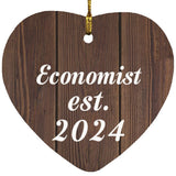 Economist Established Est. 2024 - Heart Ornament D